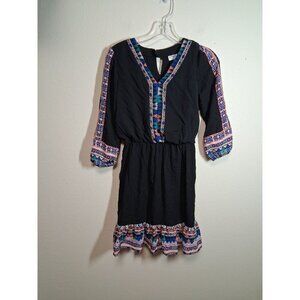 Cato Girls Dress Business Casual Party Tribal Aztec Boho Black Sz Large (14/16)